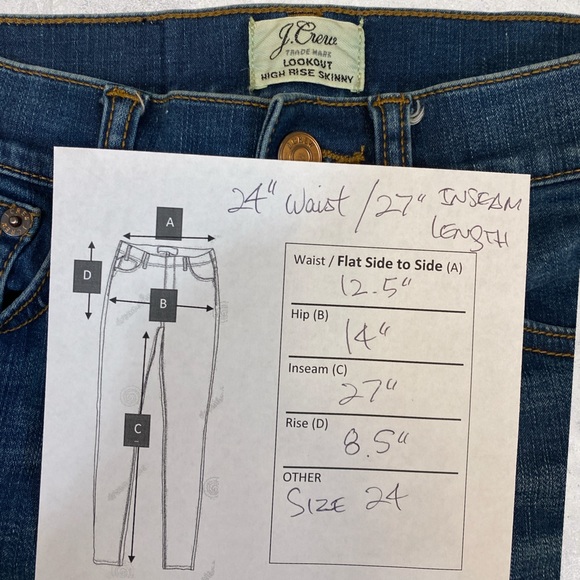 J. Crew Women’s/Junior’s Cropped Ankle Blue Jeans - Picture 10 of 11